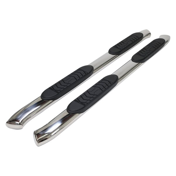 Trailfx TrailFX A7092S; Step Nerf Bar; With Step Pads; 5 Inch Oval Bent; With Welded End Caps A7092S - main